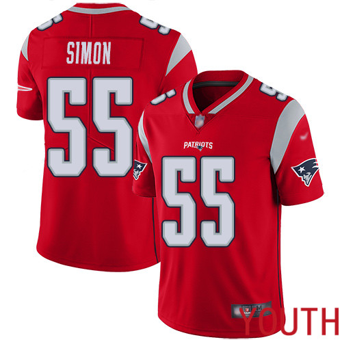 New England Patriots Football #55 Inverted Legend Limited Red Youth John Simon NFL Jersey->women nfl jersey->Women Jersey